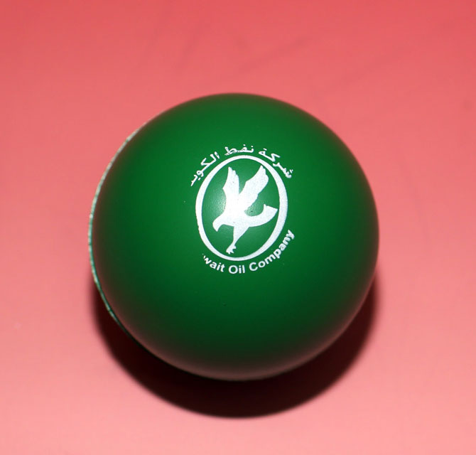 Customized Green Color Silk Screen Printed Stress Balls